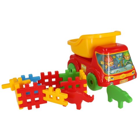 Samochód wywrotka Bartek do piasku foremki + klocki wafle MARIOINEX Samochód wywrotka Bartek do piasku foremki + klocki wafle MARIOINEX