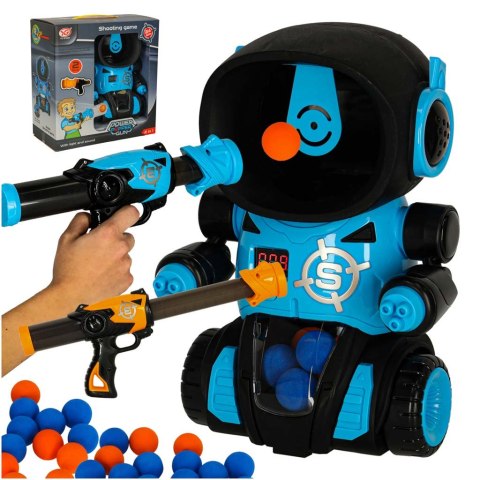 Gra zręcznościowa robot strzelanie do celu gra + 2x pistolet + kulki Gra zręcznościowa robot strzelanie do celu gra + 2x pistolet + kulki