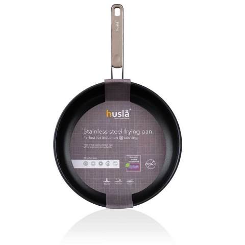 PATELNIA ZE STALI NIERDZEWNEJ 24cm HUSLA 73961 PATELNIA ZE STALI NIERDZEWNEJ 24cm HUSLA 73961