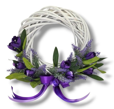 STYLOWY WIANEK DEKORACYJNY LAWENDA KROKUSY DO DOMU NA DRZWI STÓŁ 25cm STYLOWY WIANEK DEKORACYJNY LAWENDA KROKUSY DO DOMU NA DRZWI STÓŁ 25cm
