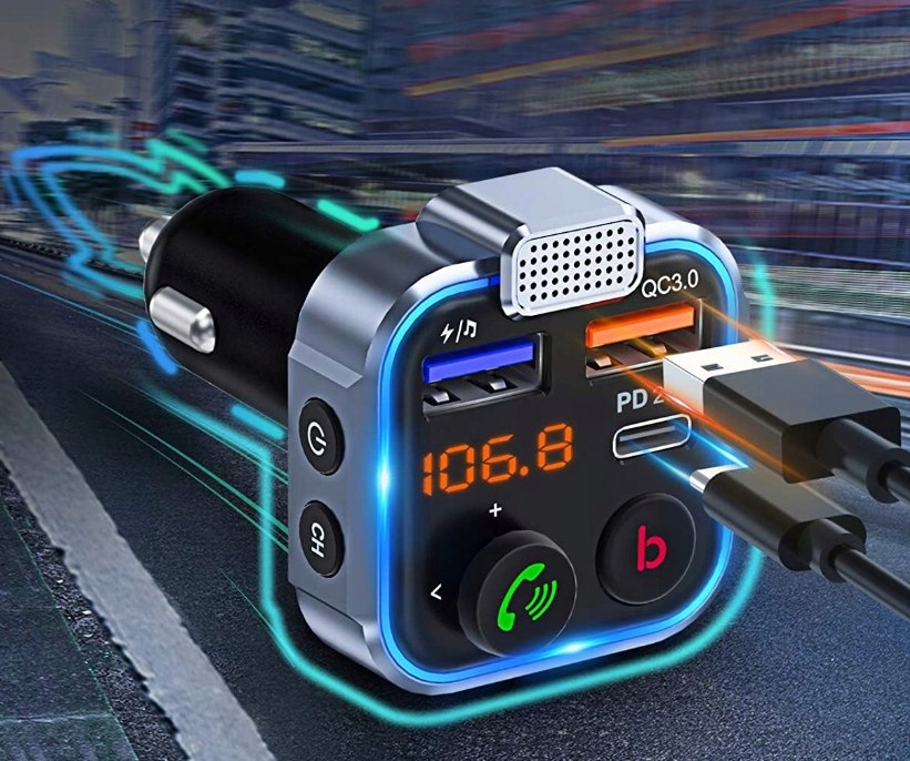 Transmiter FM – Kompaktowy, , Podświetlenie LED, Wysoka Jakość Dźwięku Kod producenta 56545215
